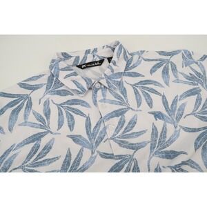 Travis Mathew Mens XL‎ Performance Gulf Of Mexico Polo Shirt Blue Floral 1MZ115